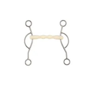 Mors américain pour cheval bâillon coulissante droit Soyo Happy mouth "mullen" image-0