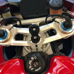 Motorcycle smartphone holder on steering column SP Connect image-1