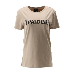 40232028-be-bl-women-s-t-shirt-spalding-logo-beige-black