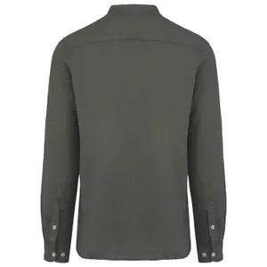 Camisa de lino con cuello mao desgastada Spasso image-1