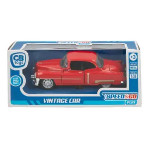 Vintage metal friction car 1:36 scale assorted Speed & Go Retro image-1