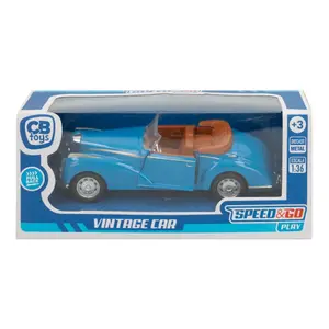 Vintage metal friction car 1:36 scale assorted Speed & Go Retro image-3
