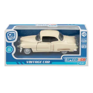 Vintage metal friction car 1:36 scale assorted Speed & Go Retro image-4
