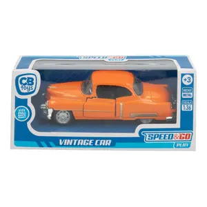 Vintage metal friction car 1:36 scale assorted Speed & Go Retro image-5