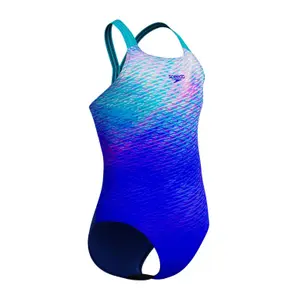 1-dels baddräkt för flickor Speedo Print Power image-2