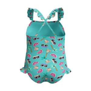 Μαγιό ενός κομματιού για κορίτσι μωρό Speedo Dig Frill Thinstrap GRN image-2