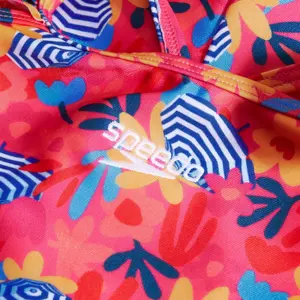Μαγιό ενός κομματιού για κορίτσι μωρό Speedo Dig Frill Thinstrap GRN image-1