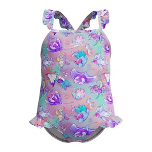 Μαγιό ενός κομματιού για κορίτσι μωρό Speedo Dig Frill Thinstrap GRN image-0