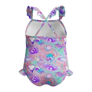 Μαγιό ενός κομματιού για κορίτσι μωρό Speedo Dig Frill Thinstrap GRN image-3