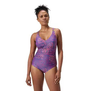 Women's V-Neck Printed One-Piece Swimsuit Speedo image-2