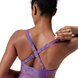 Women's V-Neck Printed One-Piece Swimsuit Speedo image-5