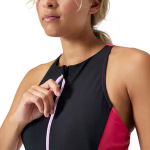 Einteiliger Reißverschluss Badeanzug Damen Speedo Colorblock image-6