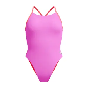 1-dels badedragt til kvinder Speedo End+ Solid Lattice Tie-Back