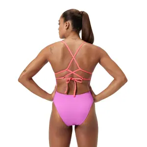 1-dels badedragt til kvinder Speedo End+ Solid Lattice Tie-Back image-4