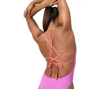 1-dels badedragt til kvinder Speedo End+ Solid Lattice Tie-Back image-5
