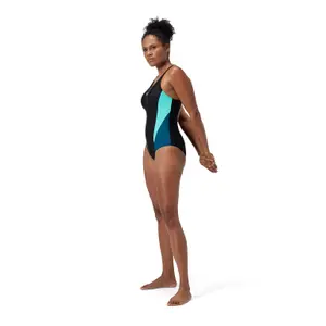 Μονόχρωμο μαγιό γυναικείο Speedo Colorblock Splice 2.0 image-1