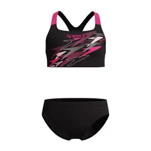 2-delt badedragt til piger Speedo Medley Logo Racerback image-1