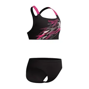 2-delt badedragt til piger Speedo Medley Logo Racerback image-2