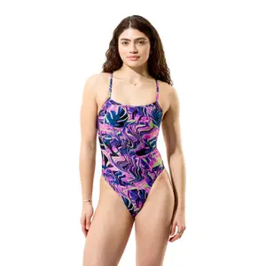 Printed one-piece swimwear for women Speedo Web Back image-1
