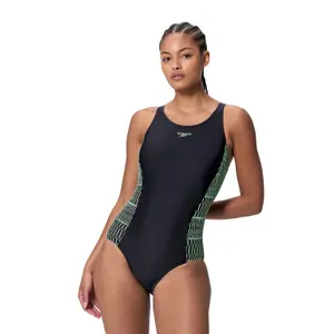 Μονόχρωμο μαγιό γυναικείο Speedo Placem Medalist image-1