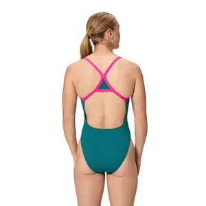 Badeanzug, Damen Speedo Solid Turnback image-3