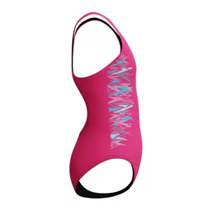 1-dels baddräkt för flickor Speedo Placem Muscleback image-3