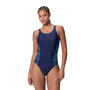 Μονόχρωμο μαγιό γυναικείο Speedo Placem Medalist image-1
