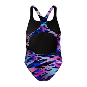 1-dels badedragt til piger Speedo Hyperboom Allover Medalist image-1