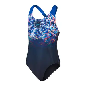 Fato de banho de menina de 1 peça Speedo Eco+ Placem Dig Splashb image-0