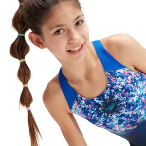 Fato de banho de menina de 1 peça Speedo Eco+ Placem Dig Splashb image-4