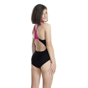 Dziewczęcy jednoczęściowy kostium kąpielowy Speedo Digital Placement Splashback image-3