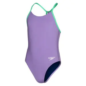 1-piece swimsuit for girls Speedo Eco+ Solid Lane Line Back image-0
