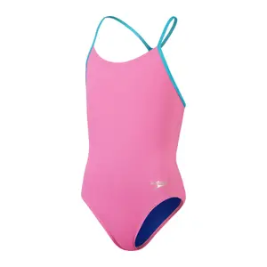 Traje de baño de 1 pieza para niña Speedo Eco+ Solid Lane Line image-0
