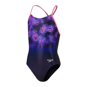 Traje de baño de 1 pieza para niña Speedo Eco+ Placem Lane Line image-0