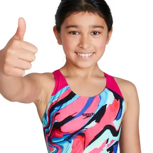 Fato de banho de menina de 1 peça Speedo Dig Placem Splashb image-4