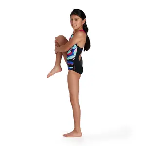Fato de banho de menina de 1 peça Speedo Dig Placem Splashb image-3