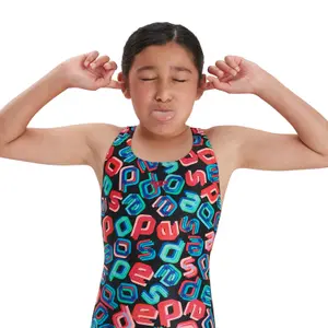 1-dels baddräkt för flickor Speedo Eco+ Dig Allov Leaderb image-2