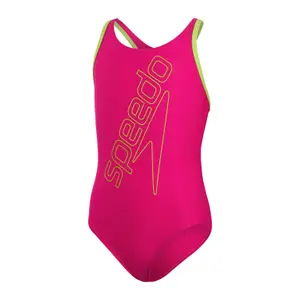 Einteiliger Badeanzug, Mädchen Speedo Boom Logo Placem Flyback image-0