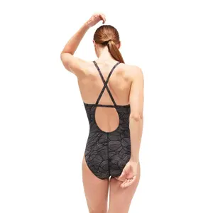 Maillot de bain 1 pièce avec dos croisé femme Speedo Allover image-1