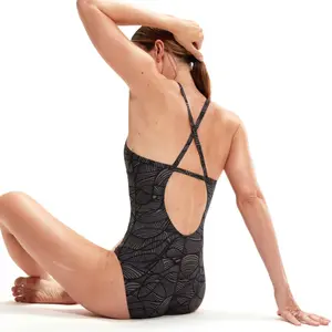 Maillot de bain 1 pièce avec dos croisé femme Speedo Allover image-2