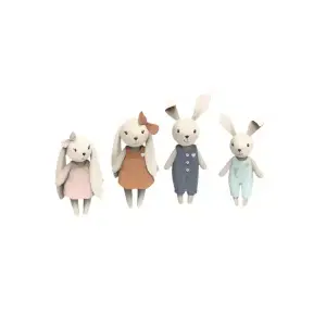 Teddy bears 4 characters Speedy Monkey Famille lapin image-0