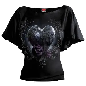 T-Shirt Spiral Raven Heart image-0