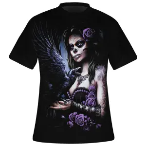 Tričko Spiral Day Of The Dead Raven image-0