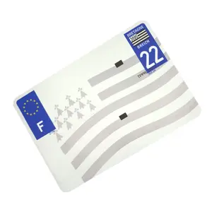 Plaque di immatricolazione moto bandiera bretone SPM 22
