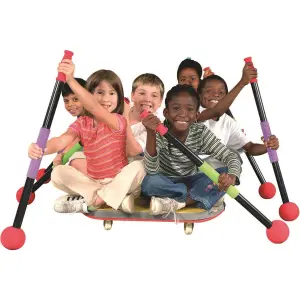 Set of 4 foam scooter paddles + 1 ball Spordas image-0