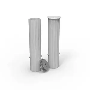 Set of 4 aluminium sleeves + covers for football goals Sporti image-0