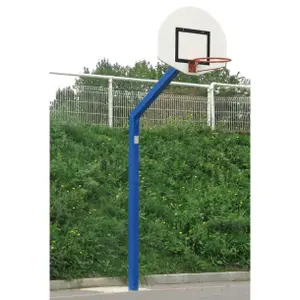1.60 m half-moon basketball hoop with 1.20 m offset on base Sporti image-0