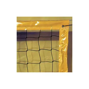 Filet Beachvolleyball 9,50x1M PE mit 2mm Drahtgeflecht, einfache Maschen, 100 Stahlkabel Emdé