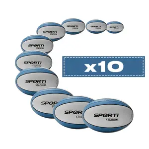Set van 10 rugby trainingsballen Sporti