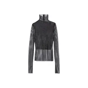 valdaipl-maillot-manches-longues-a-col-roule-femme-sportmax-noir